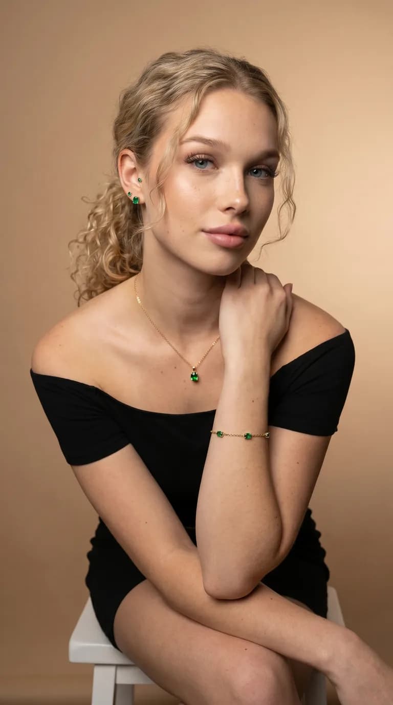 AI-generated jewelry campaign visual