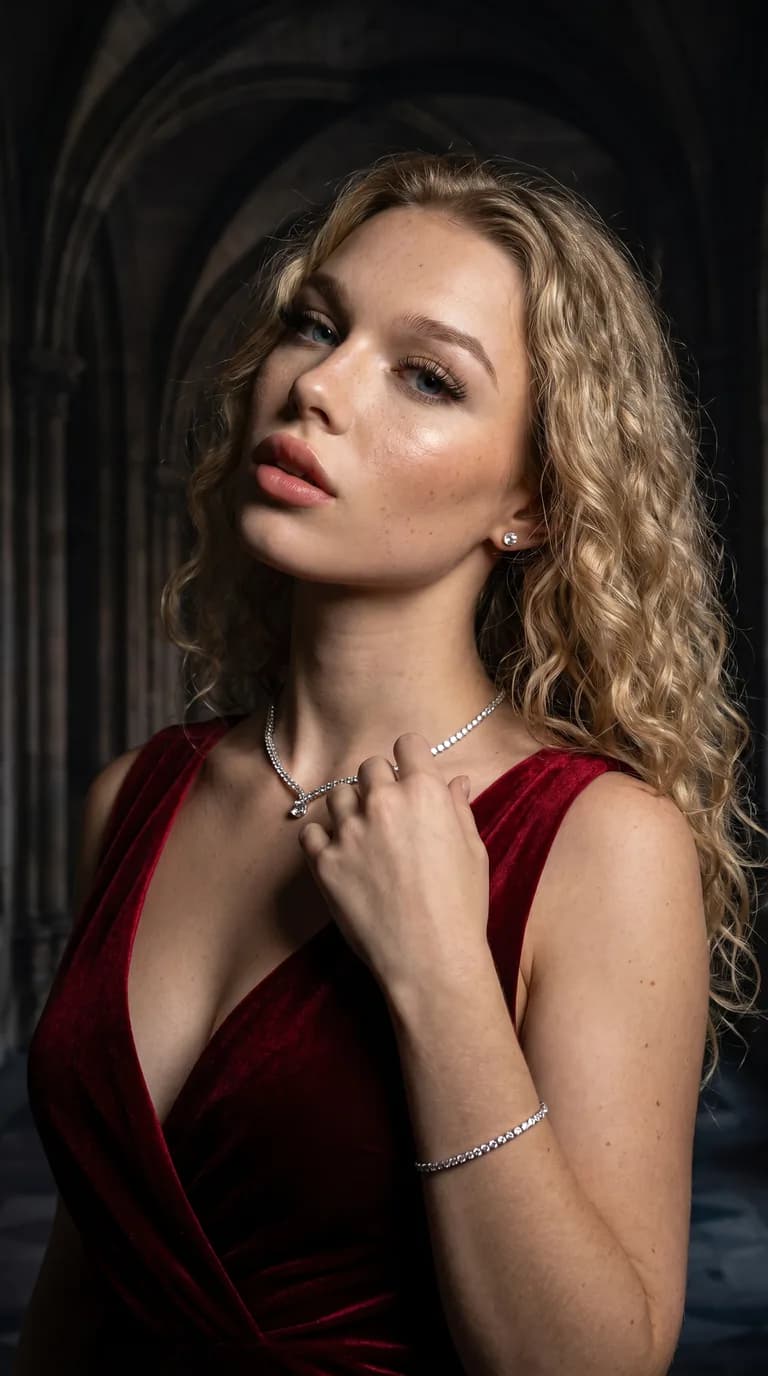AI-generated jewelry campaign visual