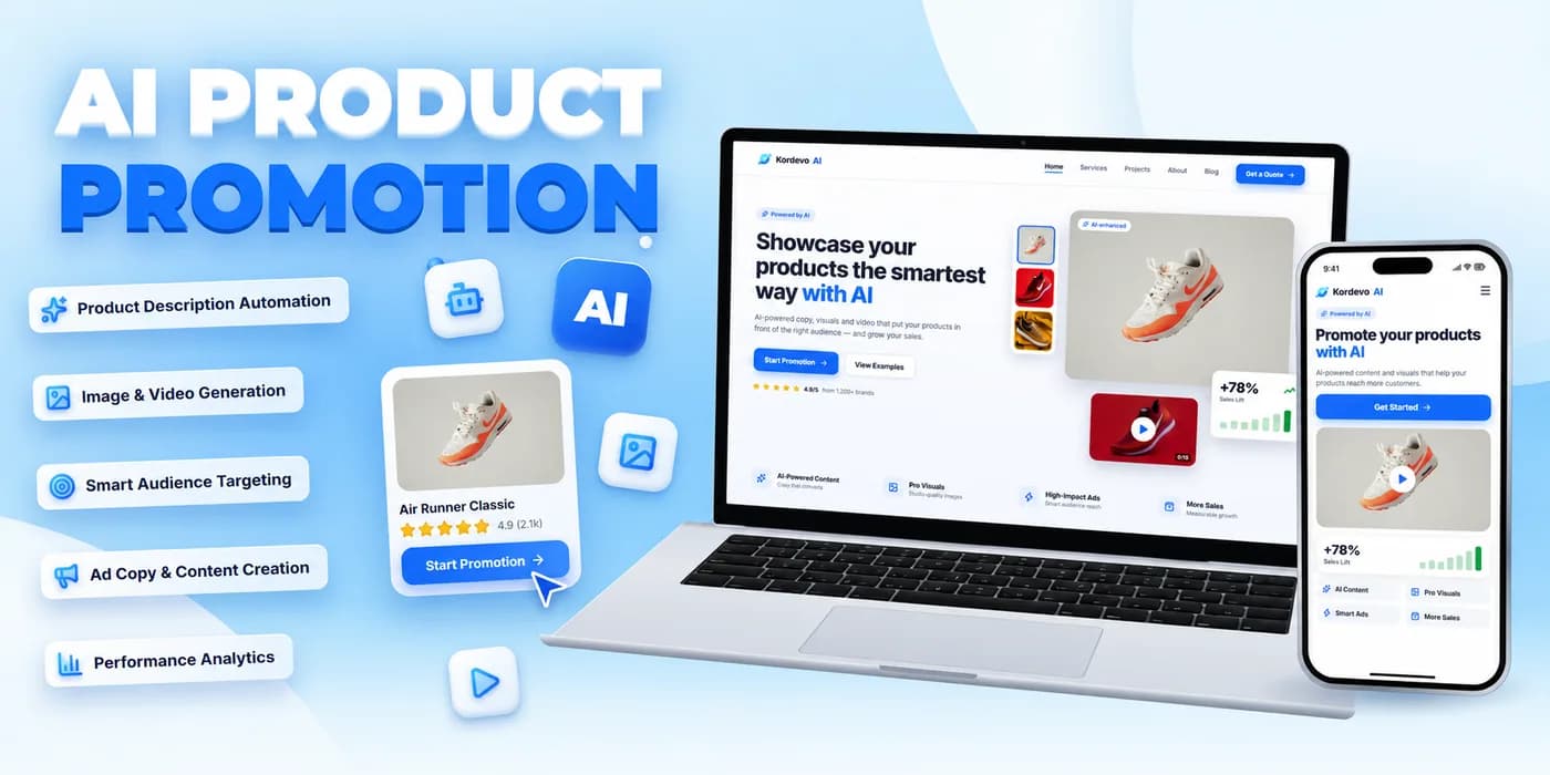 Kordevo-Werbebild zur Leistung KI-Produktvisualisierung und digitale Modellproduktion