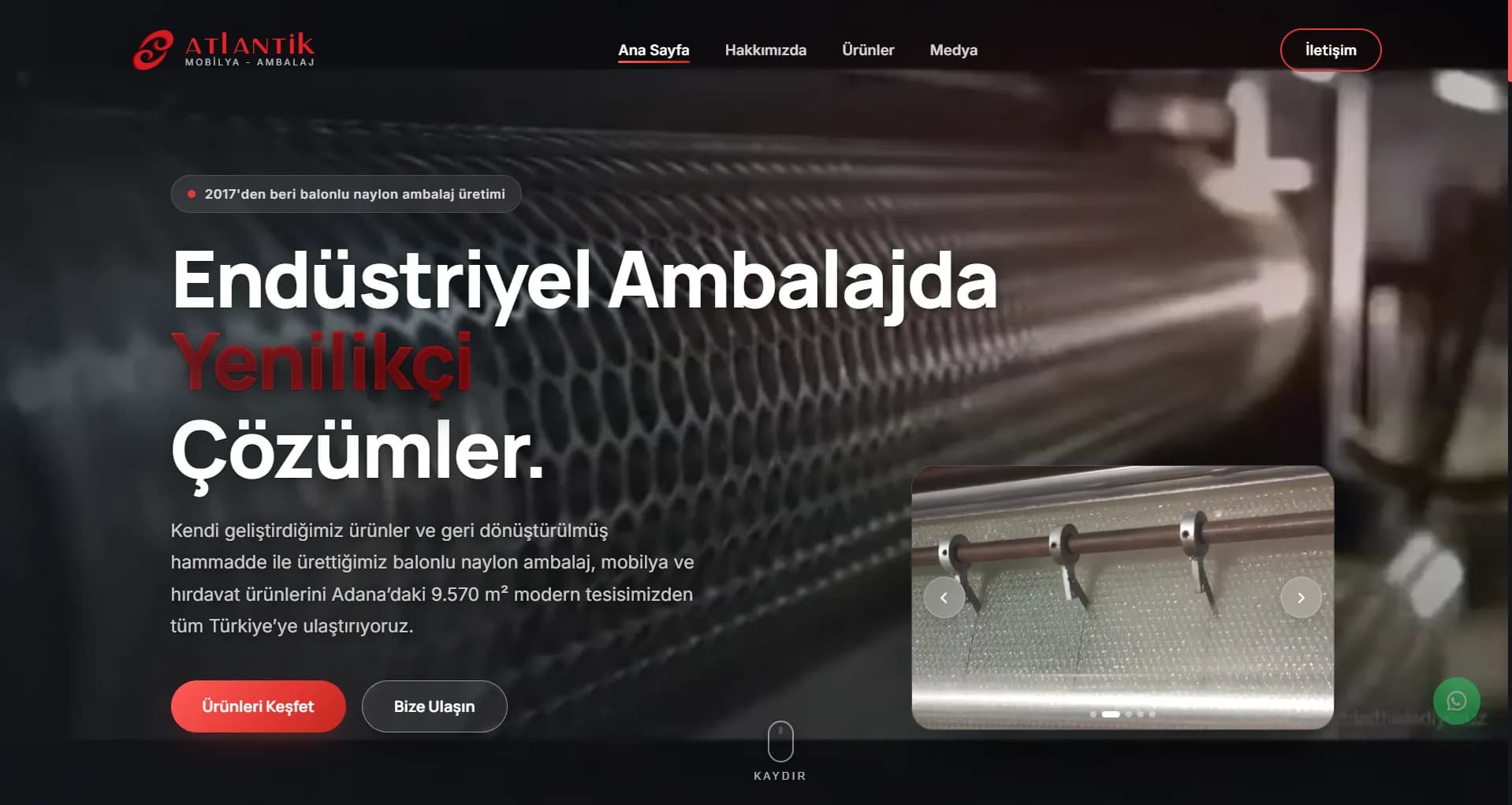 Atlantik Plastik Kurumsal Web Sitesi