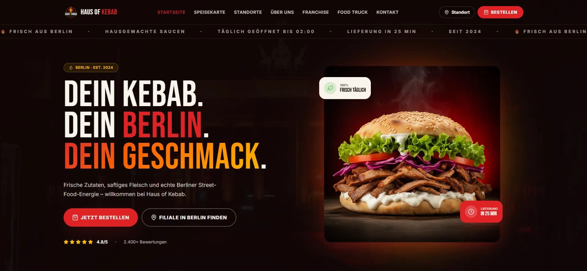 Haus of Kebab Restaurant-Website