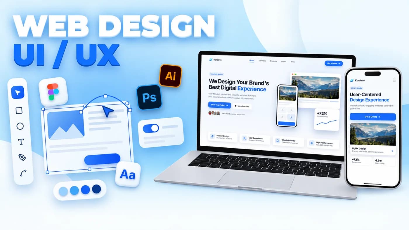 Web Tasarım & UI/UX Görseli - Kordevo Web Tasarım & UI/UX - Kordevo