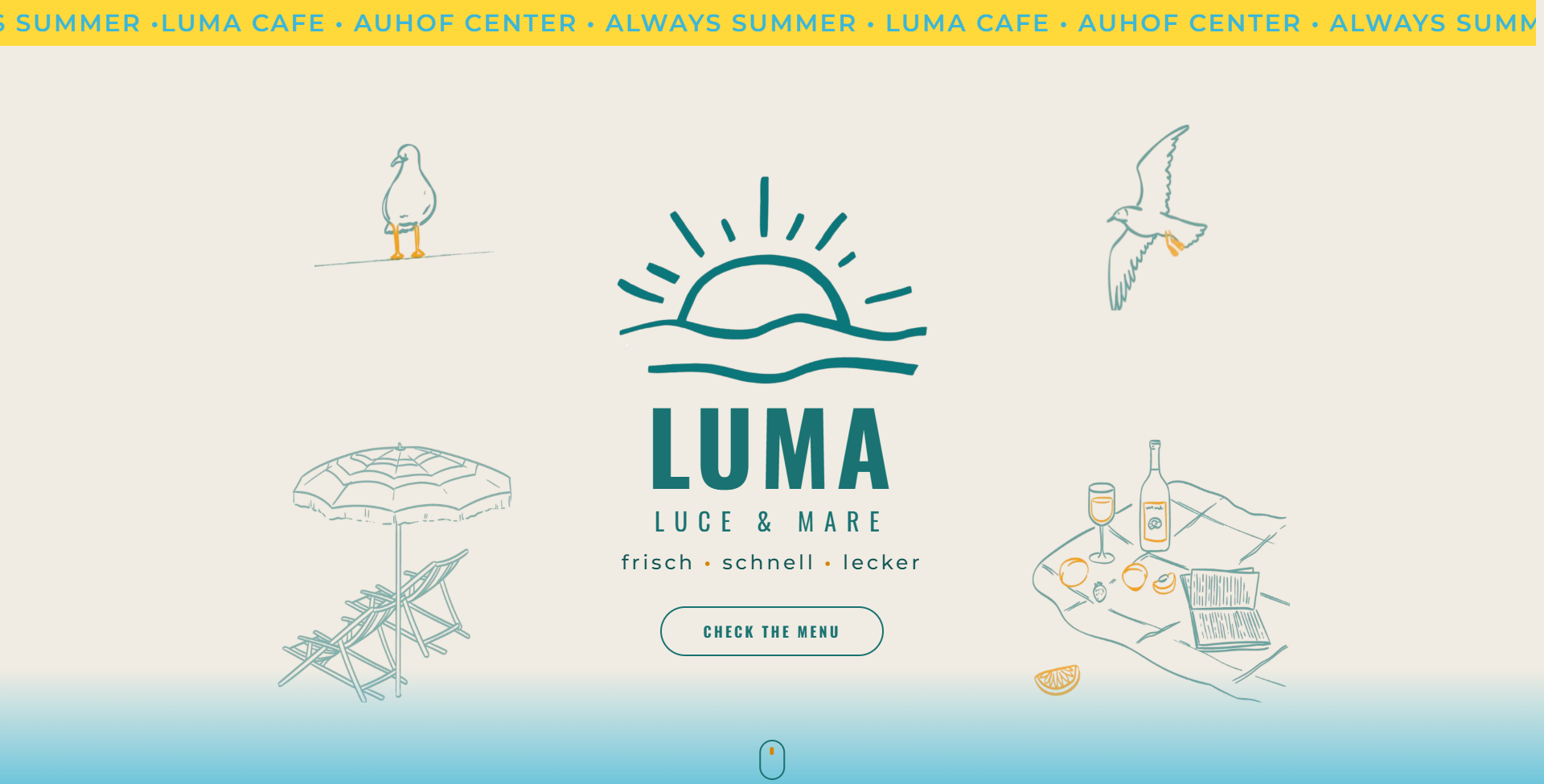 LUMA Luce & Mare Restaurant-Website Screenshot