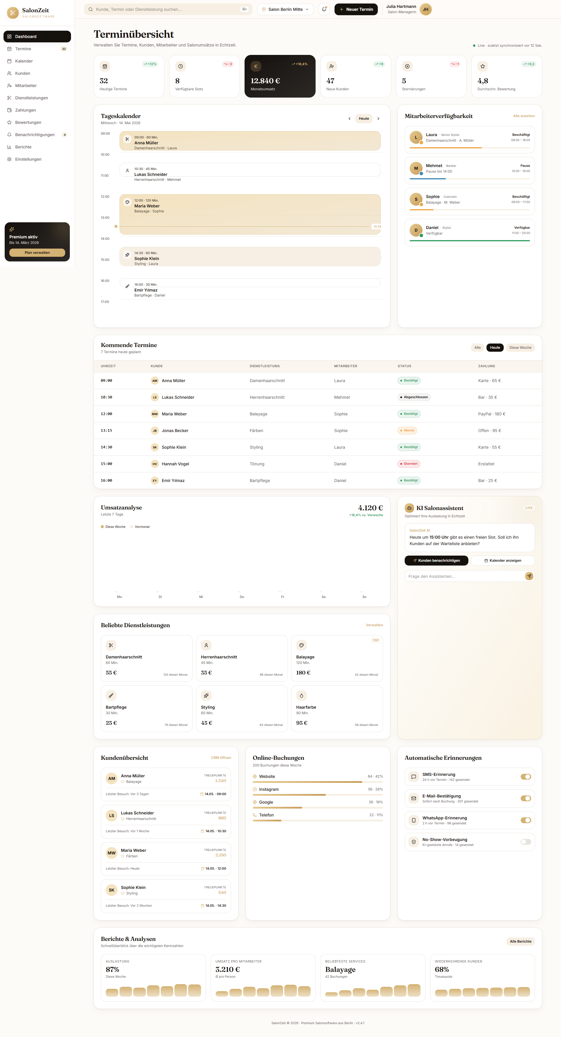 SalonZeit Salon Booking System screenshot